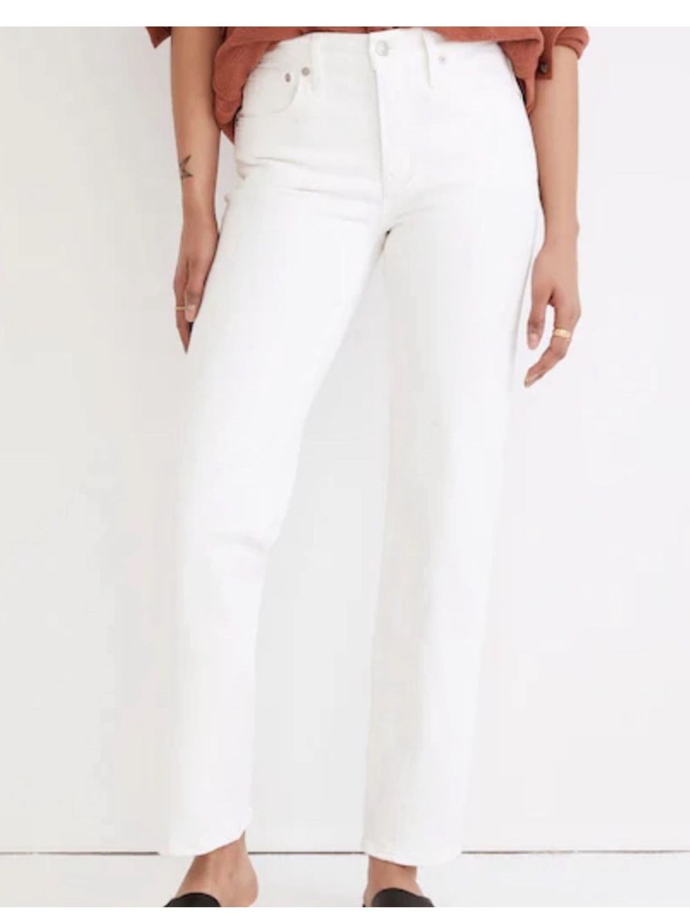 Madewell mid-rise perfect vintage straight jean in white